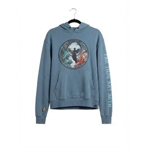 CivilizeD Stained Glass Angel Hoodie Blue Streetwear Psalm 23 Graphic Sweatshirt
